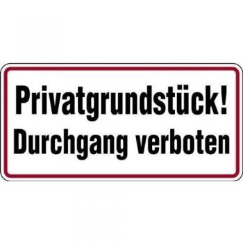 Con Alu propiedad privada! Paso prohibido 170 x 350 mm