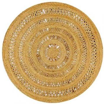 SengentoStyle Vloerkleed handgemaakt 150 cm gevlochten jute