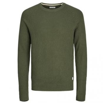 Sudadera de Punto Jack & Jones Jjpannel para Hombre - XL, Color Verde Kombu, Cómoda y Elástica