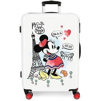Disney Minnie Around the World Maleta mediana Rojo 48x68x26 cms Rígida ABS Cierre combinación 70L 3,7Kgs 4 Ruedas dobles