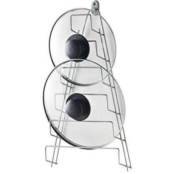 Metaltex 77333 Colgador DE TAPADERAS 'Mango' 23x7x42cm, Metal, Gris Metalizado, Estandar