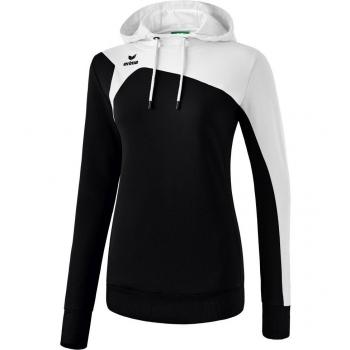 Erima Club 1900 2.0 con capucha para mujer, todo el año, mujer, color negro/blanco, tamaño 42