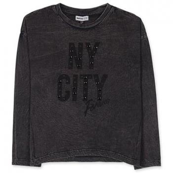 Camiseta de niña Tuc Tuc de punto en gris con manga larga No Rules, talla 12 años