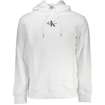 Calvin Klein Eco-Friendly White Embroidered Hoodie - XL Regular Fit
