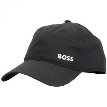 BOSS Men's Black Lach Cap - One Size, Polyamide Baseball Hat