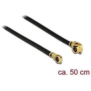 Cable de Antena Delock MHF® I Macho a MHF® 4L Macho 50 cm Koaxial Negro