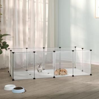Transparent Small Animal Cage 144x74x46.5 cm PP and Steel