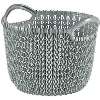 Curver Cesta Knit Redonda XS ~3L, Azul Bruma, 18.2x17.6x13.7 cm, 229998