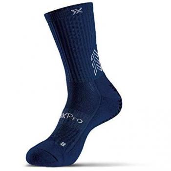 Soxpro Calcetines Antideslizantes Classic - Medias Fútbol Hombre Talla M, Azul Oscuro, Unisex Adulto