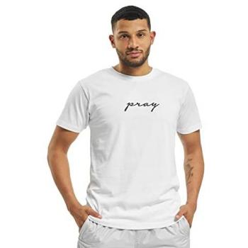 Mister Tee Pray EMB Unisex T-Shirt White