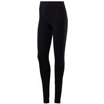 Reebok Linear Logo Tight CTN Mallas, Mujer, Negro/Blanco, XL