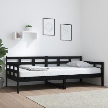 Sofá cama Dormeuse de madera maciza de pino negro 90x200 cm
