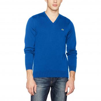 Lacoste AH4890, Suéter para Hombre, Azul