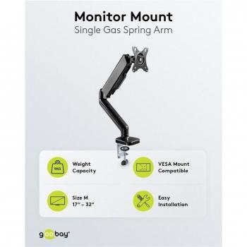 SOPORTE MONITOR GOOBAY MESA GAS SPRING
