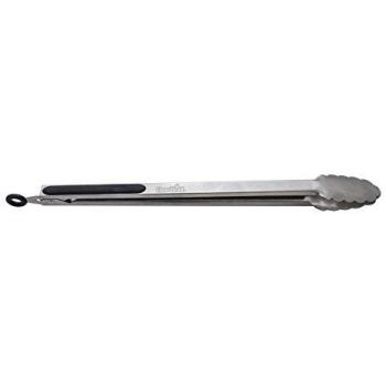 Char-Broil 140 586: Pinzas de Agarre Suave con Bloqueo, Acero Inoxidable.