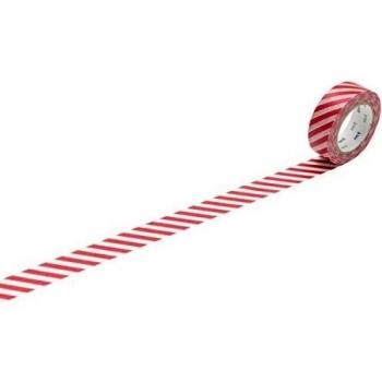 MT Washi Stripe Masking Tape Roll - Vermilion