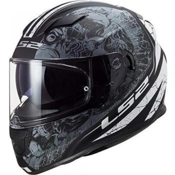 LS2 Casco de moto FF320 STREAM EVO THRONE BLACK Titanium negro
