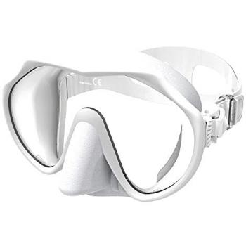 Máscara de Buceo Tecnomar Panorama Silicona para Adultos Unisex, Color Blanco, Talla Única