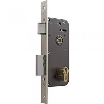 Yale 700803030HN Cerraduras De Embutir Estándar para Puertas, Niquelado, Entrada 50 mm