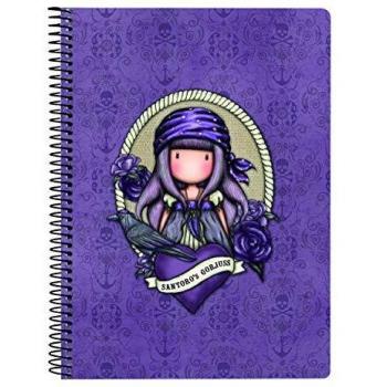 SANTORO Cuaderno 80 Hojas A5 de Gorjuss Sea Nixie, Tapas Duras, 155x220mm