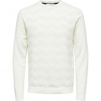 Selected Slhromen Long Sleeve Knit Sweatshirt