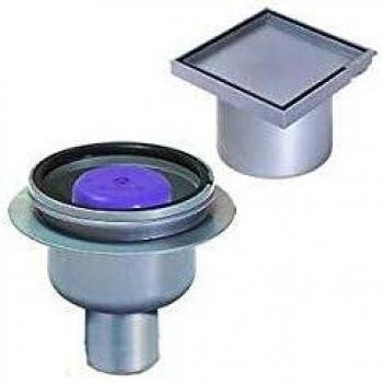 Sifón de suelo Kessel Classic - Cloche anti-olor desmontable - Junta de labio integrada - ABS