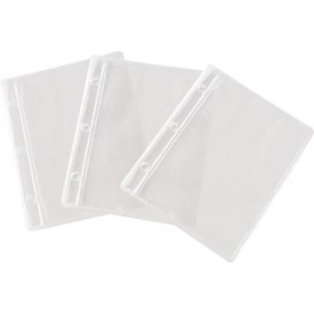 Carpeta Transparente de 3 Anillas con Páginas para Suministros Sueltos y Manual Suave de Oficina