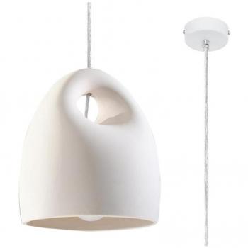 Lámpara Colgante Bukano Cerámica Blanca E27 126cm LED Suspendida