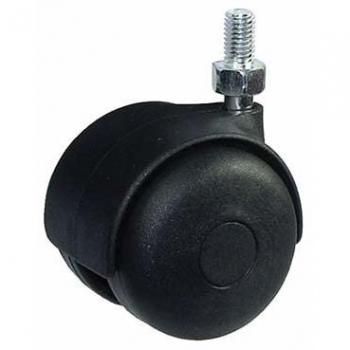 Rueda de Polipropileno Negro Tecnitem, Alta Capacidad de Carga 75122 PN M8, Ø 50 Mm, Rueda 3000506M 8 99N 1-0125, R