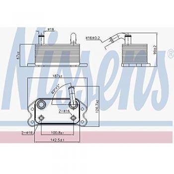 Nissens 90779 Radiador de Aceite Motor
