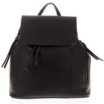 Firenze Artegiani Mochila de Mujer Casual Piel auténtica, Acabado Dollaro, 30 cm, Marrón Chocolate