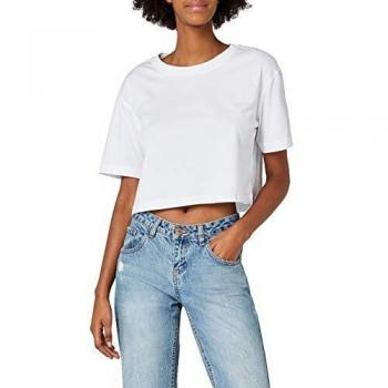 Urban Classics Women's Short Oversized T-Shirt - White, 100% Cotton
