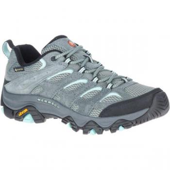 Merrell Zapatillas de Senderismo Moab 3 GORE-TEX para mujer, color gris y azul claro, talla 38