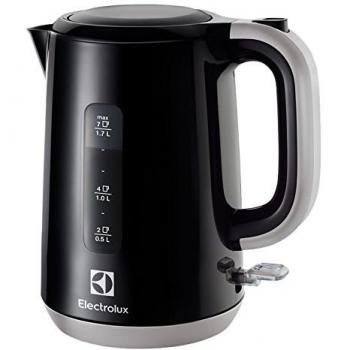 Electrolux EEWA3300 Tetera Elã‰Ctrica 1,7 L 2200 W Hervidor de Agua Love Your Day Collection, 1.7 litros, 230 Decibeles, Acero Inoxidable, Negro