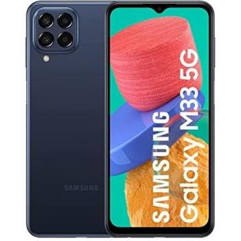 Samsung Galaxy M33 5G – Teléfono Móvil Android, Smartphone con 6 GB de RAM y 128 GB de Almacenamiento, Azul [Exclusivo de Amazon]