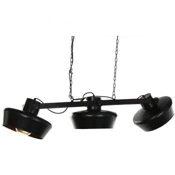 Lámpara de Techo Hierro Mango 3 Focos Negro