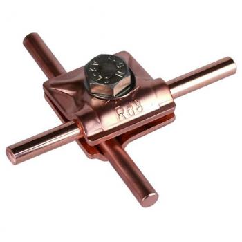 Dehn 390557 Copper MV Clamp for Round 8mm - T/Cross/Parallel Connector
