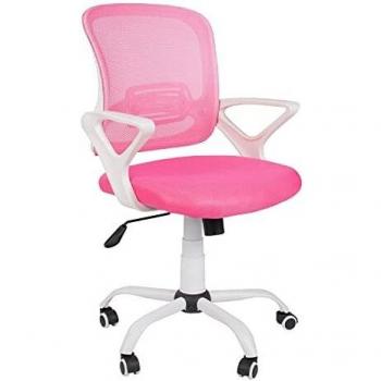 Adec Group Brisa, Silla de Escritorio giratoria, Silla de Oficina, Silla despacho con Ruedas, Color Rosa Claro, Medidas: 60 cm