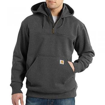 Carhartt Men's Rain Defender Heavyweight Loose Fit Quarter-Zip Hoodie - Grey (M)