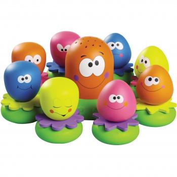 Toomies de Bizak, Pulpitos Alegres, Juguete de Baño Flotante, Juego para Pared de Baño, Incluye 1 Base, 1 Mamá Pulpo y 8 Pulpitos
