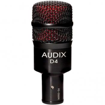 Audix D4 Hypercardioid Dynamic Microphone for Drums and Instruments