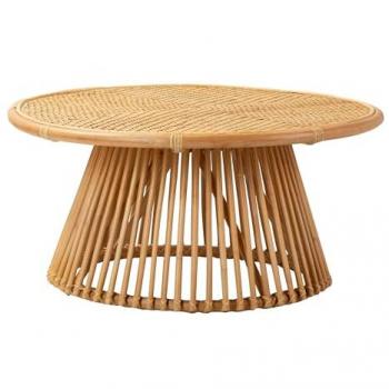 Mesa Centro Bambu Natural 90x90x43 Cm - Elegante Diseño - Resistente y Duradera