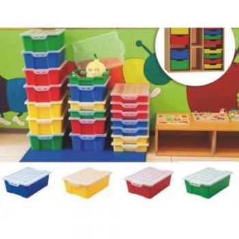 FAIBO Caja Apilable para Almacenaje con Tapa Verde 786-04
