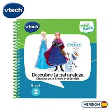 VTech Libro para magibook Frozen II, Aprende en casa, Ciencias de la Tierra y de la Vida con más de 20 Actividades y Cientos de interacciones, Nivel 2, 3-6 años