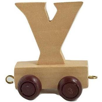 Juego de letras personalizadas de madera para niños, diseño de tren A-Z, todas las letras disponibles Y