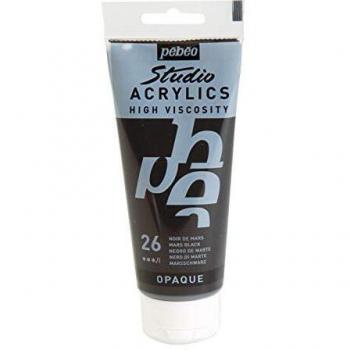 Pébéo Pintura acrílica opaca - Negro - 100 ml