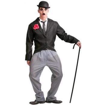 Disfraz de Adulto Charlie Chaplin Talla L - Incluye Pantalón, Chaqueta y Accesorios