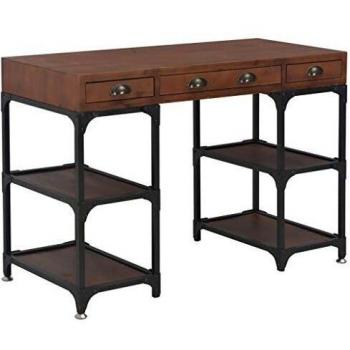 SengentoStyle Bureau met 3 lades 110x50x78 cm massief vurenhout