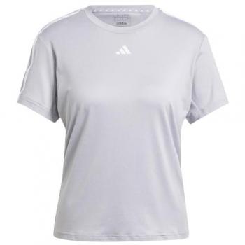 Camiseta de fitness Adidas Aeroready Train Essentials 3 Stripes para mujer, color blanco, talla S