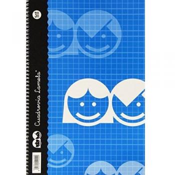Lamela 68702 - Cuaderno básico tipo folio, 80 hojas, franja de colores surtidos